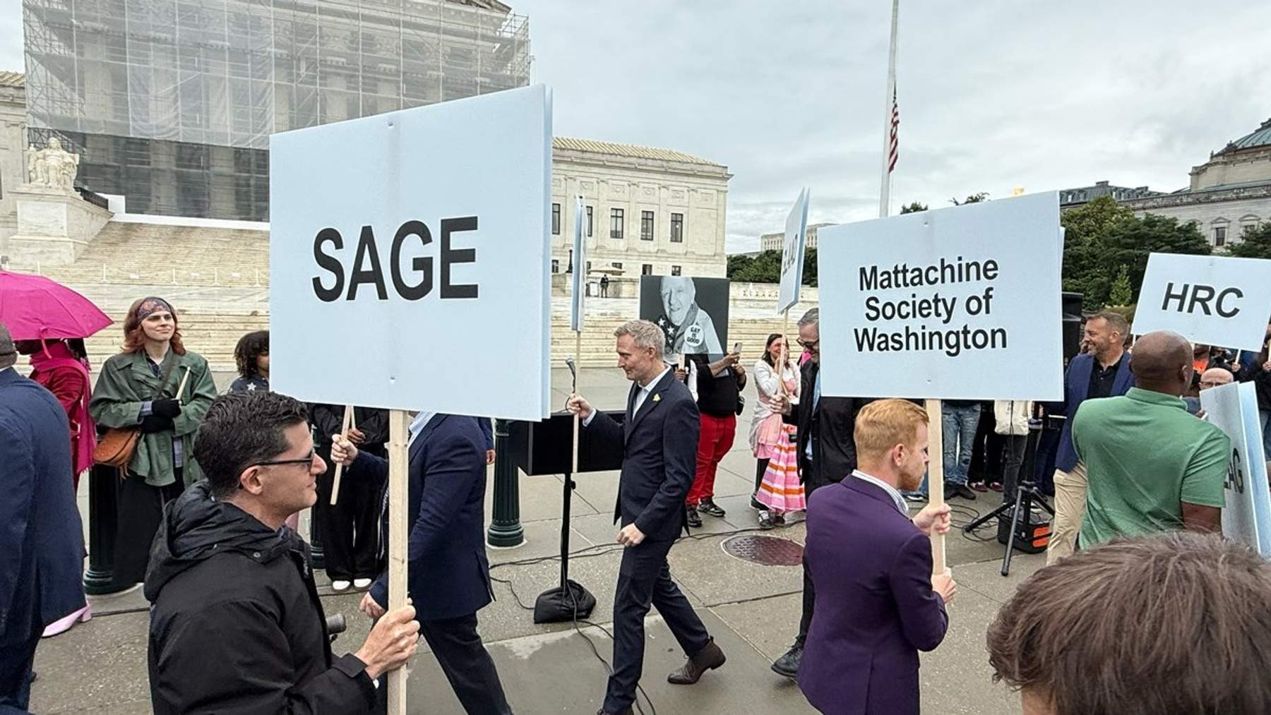 Headline: A Decade of Marriage Equality: LGBTQ Advocates Rally at U.S. Supreme Court to Honor Civil Rights Pioneer and Warn of Mounting Threats